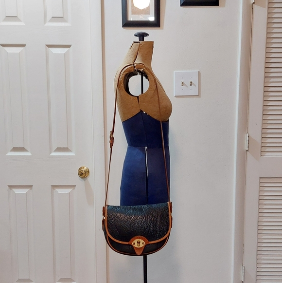 Dooney & Bourke Handbags - Dooney & Bourke Black and Tan Crossbody Bag